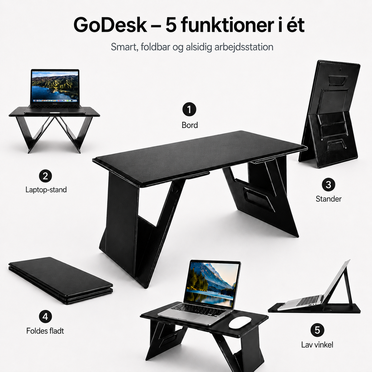 GoDesk™ Foldbart Laptopbord